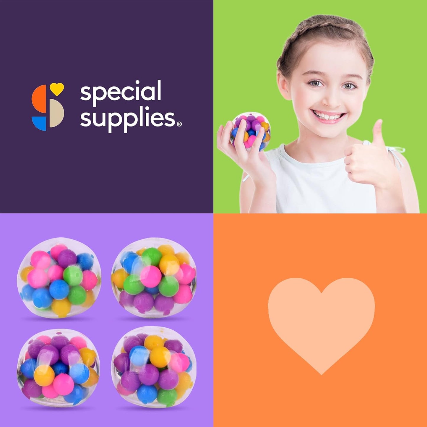 Colorful Stress Ball (4 Pack)