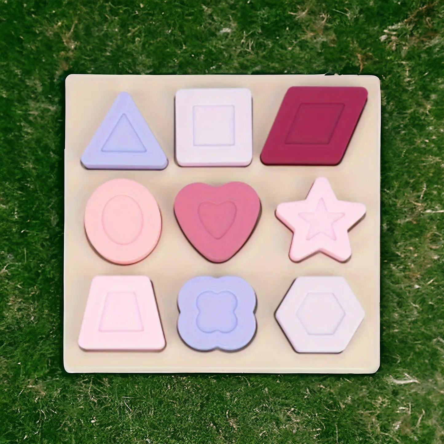 Silicone 9 Piece Shape Puzzle