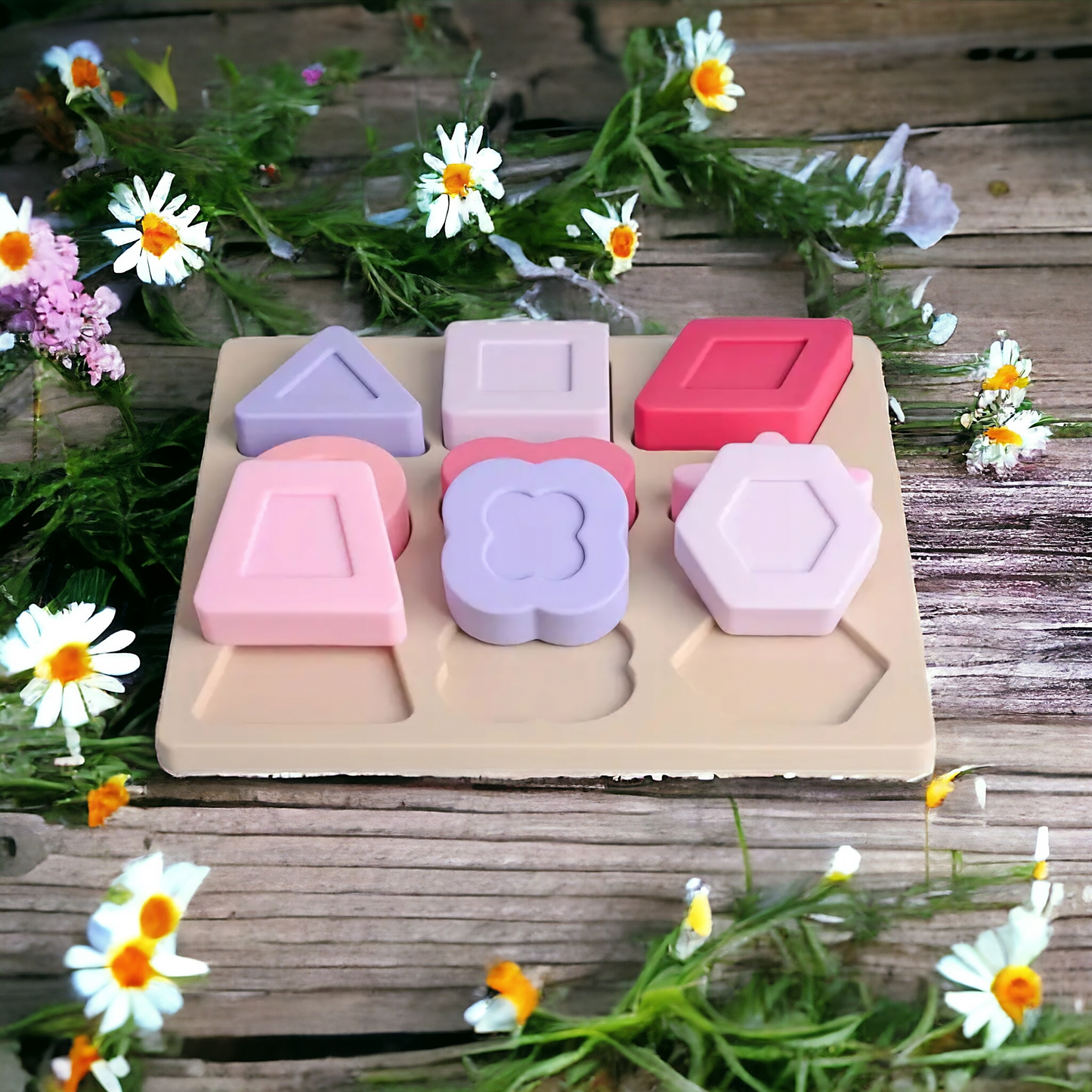 Silicone 9 Piece Shape Puzzle