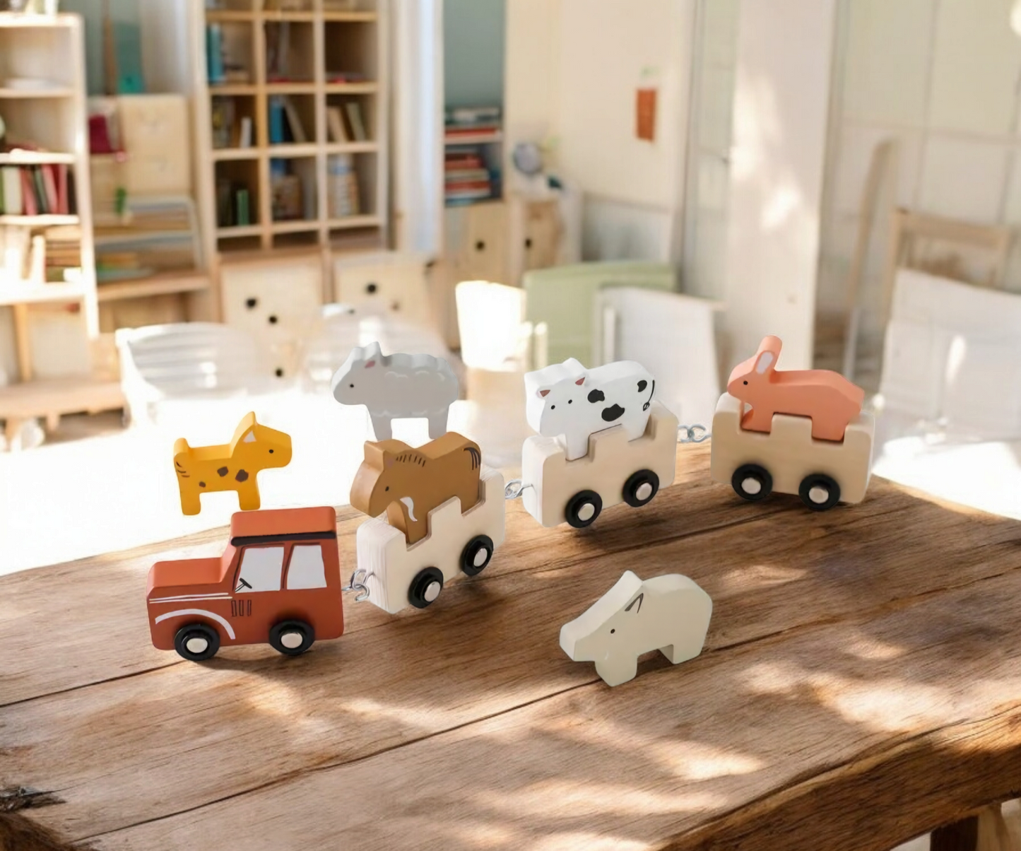 Wooden Farm Train