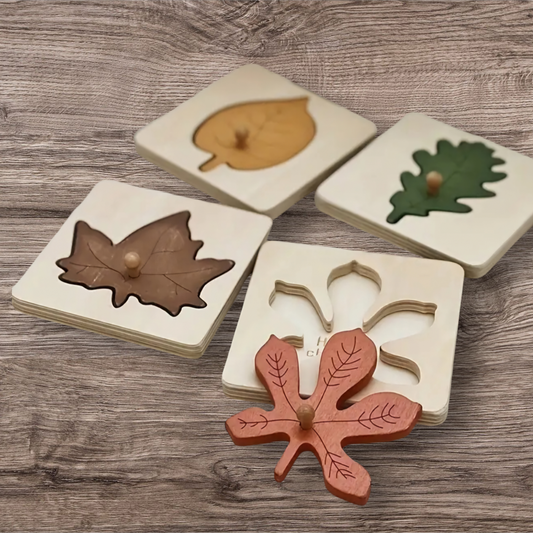 Christmas Countdown Sale Price! Montessori Leaf Puzzle Toy - 4 pieces