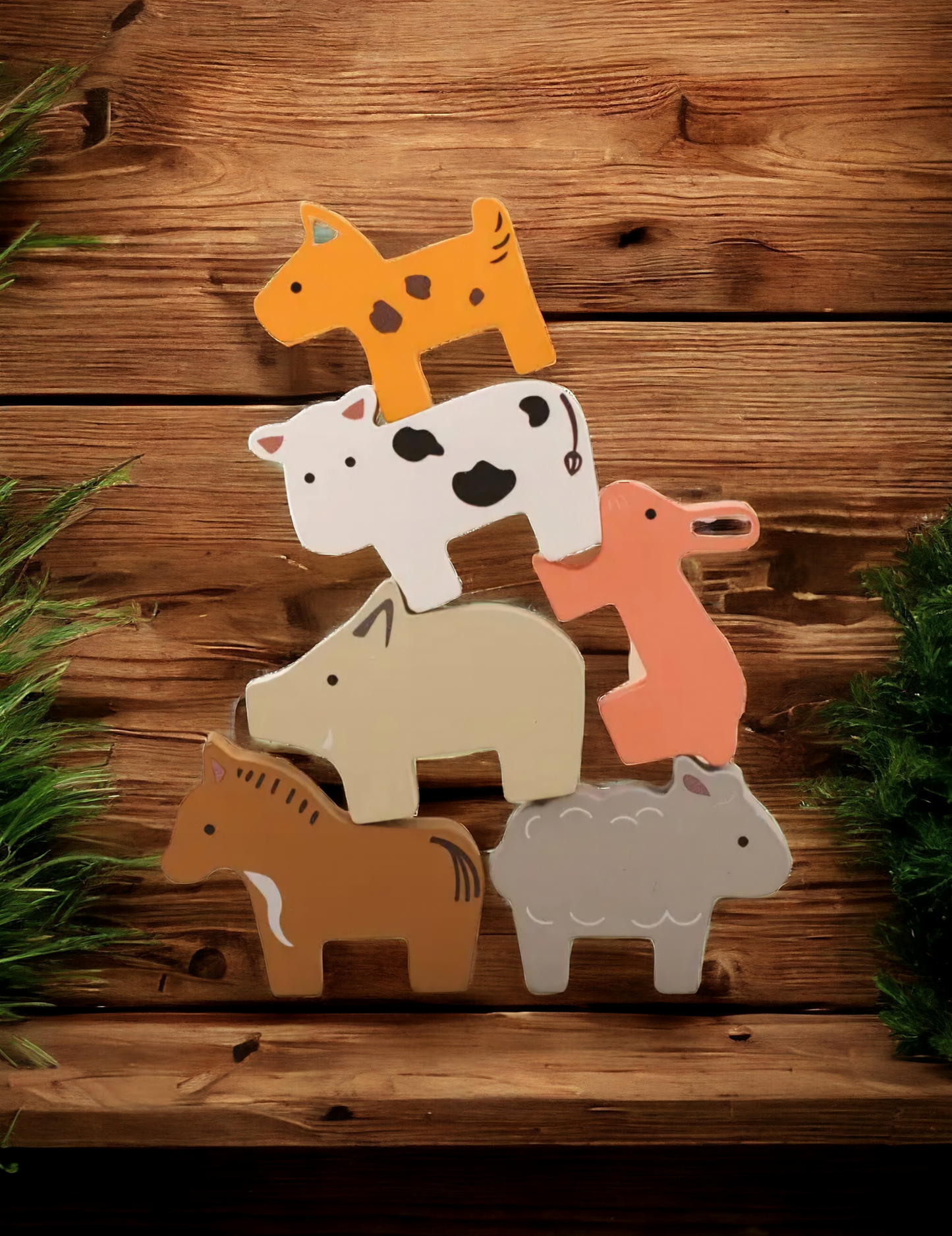 Wooden Farm Train