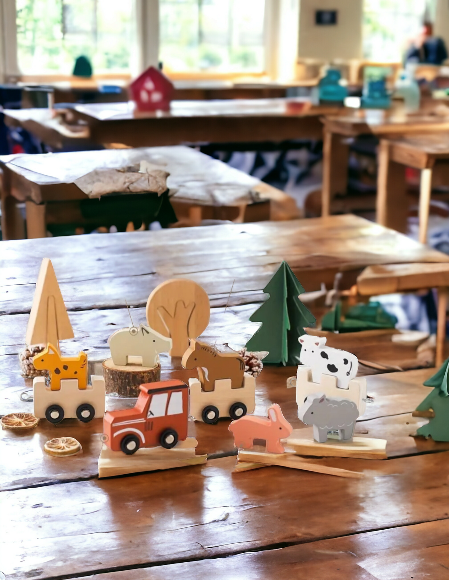 Wooden Farm Train