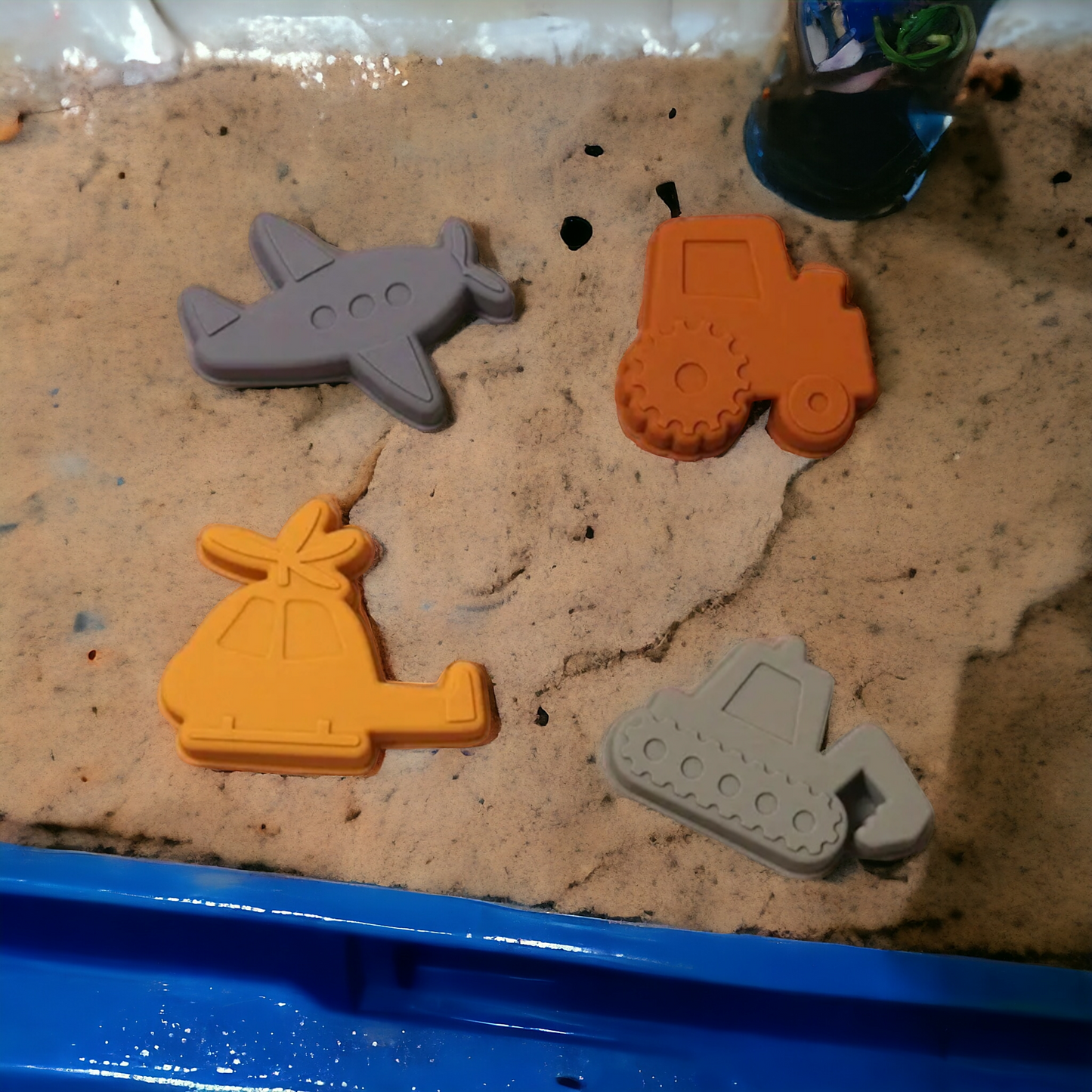 Eco-Friendly Silicone Sand Mold Set - Transportation Themed