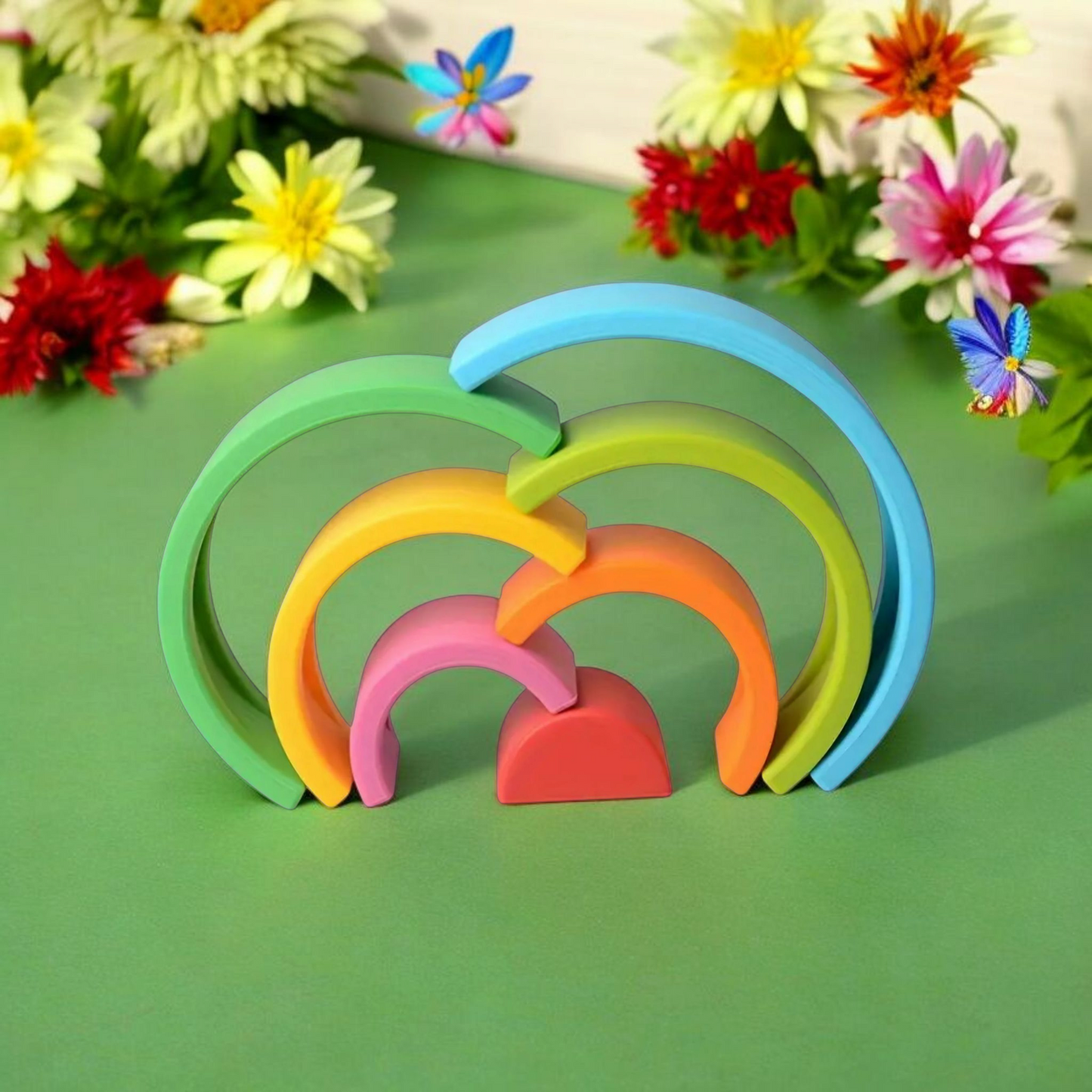 Silicone Rainbow Stacker