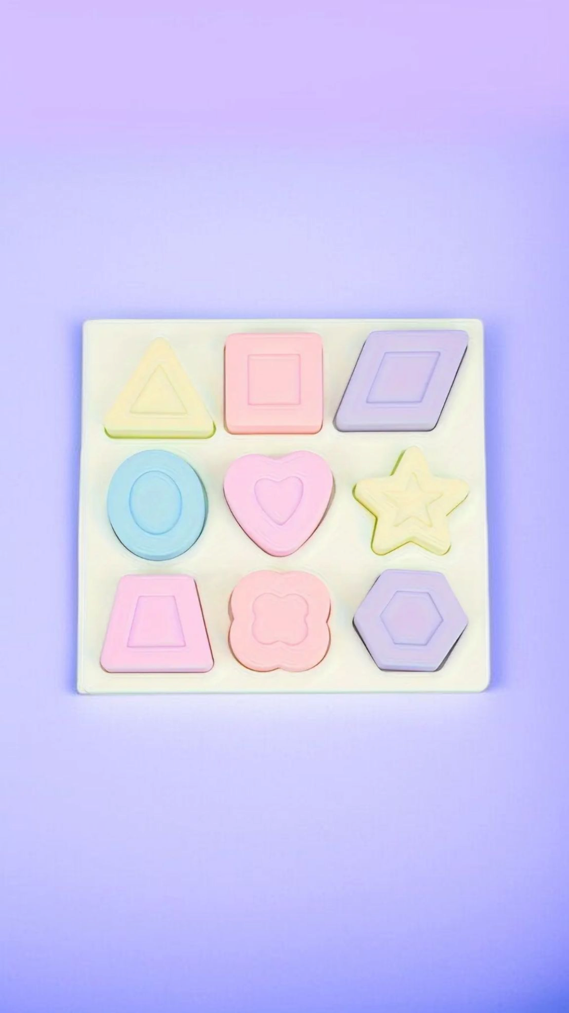 Silicone 9 Piece Shape Puzzle