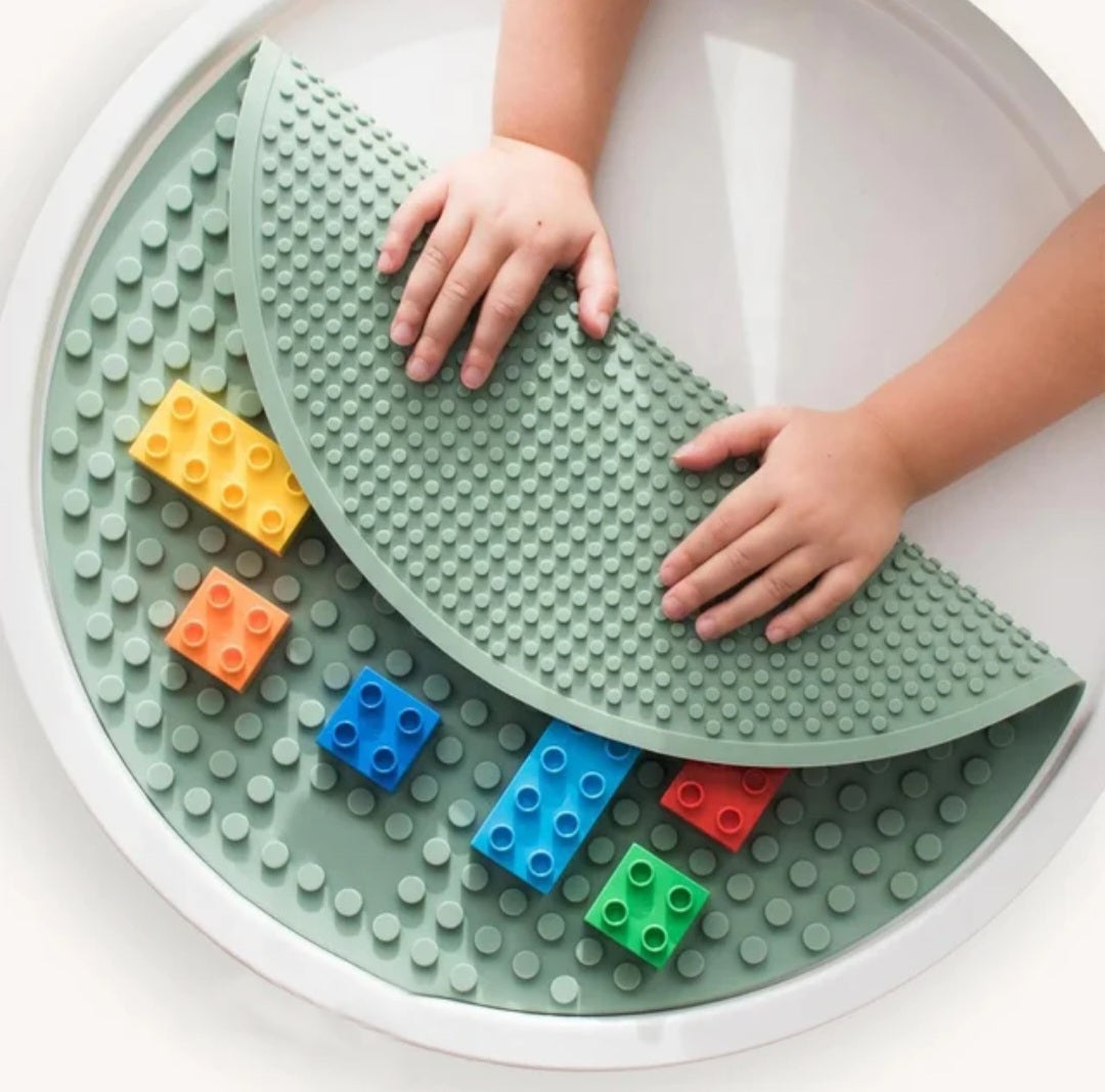 Silicone Building Blocks Baseplate - Compatible with sensory play tray