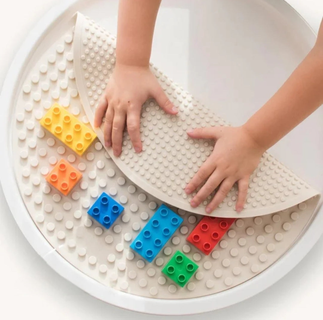 Silicone Building Blocks Baseplate - Compatible with sensory play tray