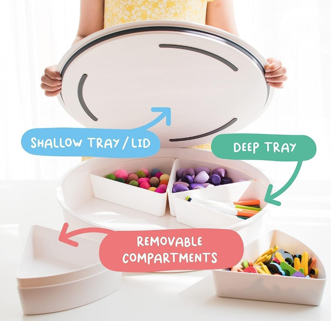 Messeage Us About a Bundle that includes our PlayTray & All Tools! Sensory Bin with Lid and Removable Inserts - Play Tray