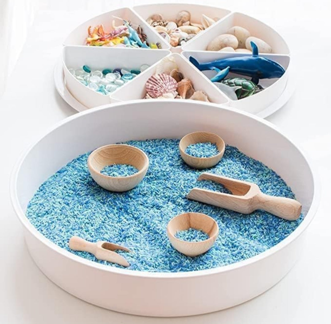 Messeage Us About a Bundle that includes our PlayTray & All Tools! Sensory Bin with Lid and Removable Inserts - Play Tray