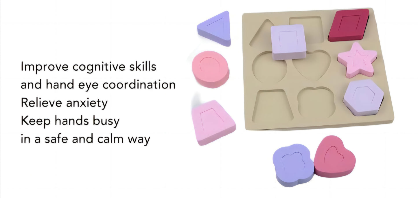 Silicone 9 Piece Shape Puzzle