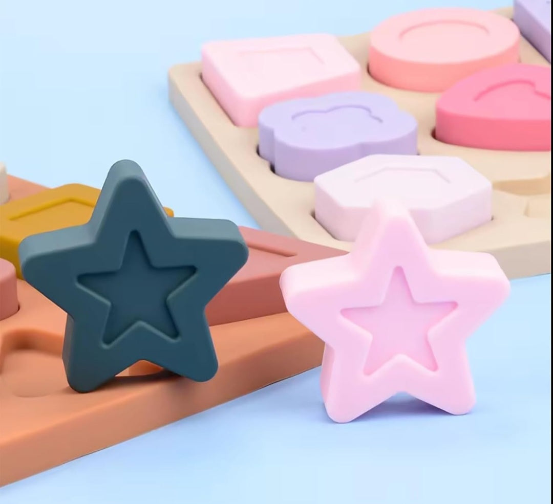 Silicone 9 Piece Shape Puzzle