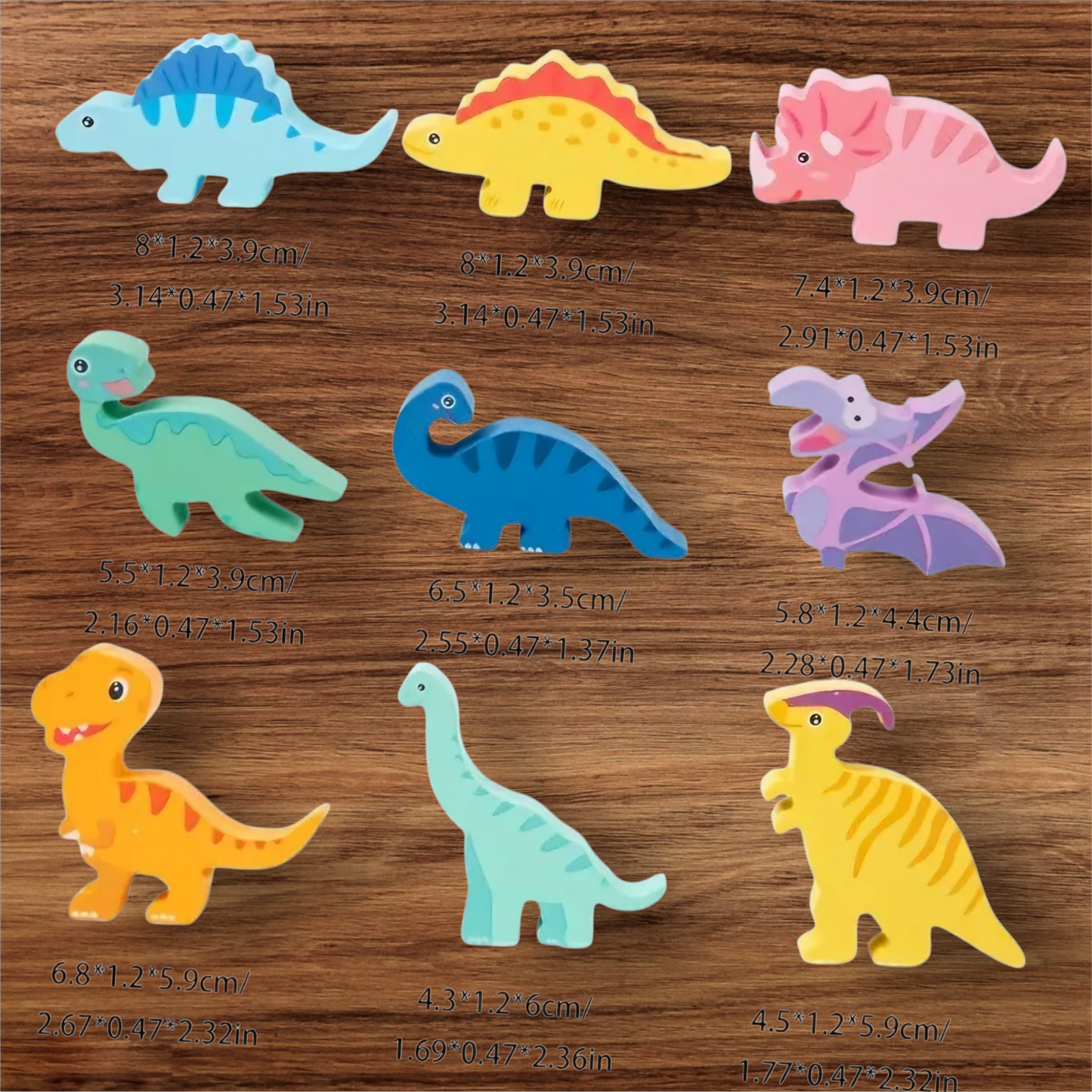 Montessori Dinosaur Stacking & Balancing Toy Set