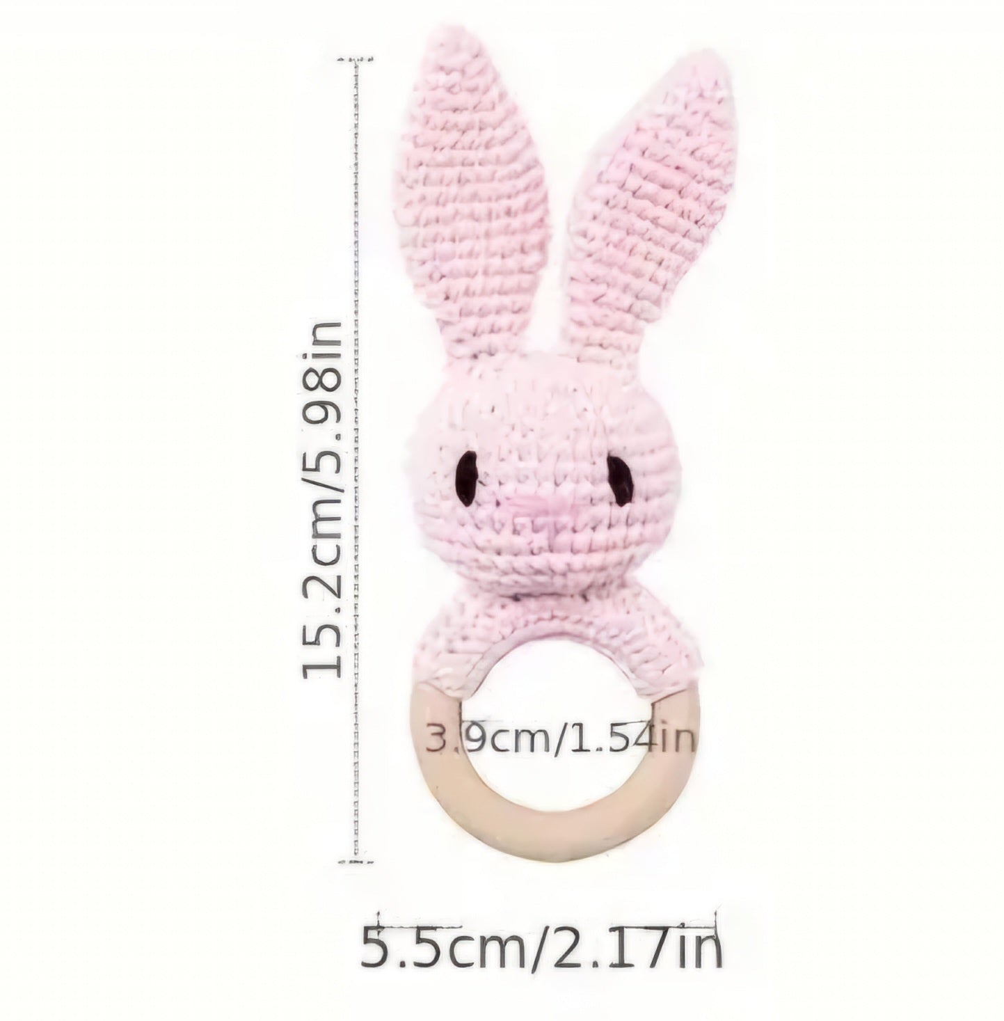 Top Seller! Handmade Wooden Crochet Baby Rattles