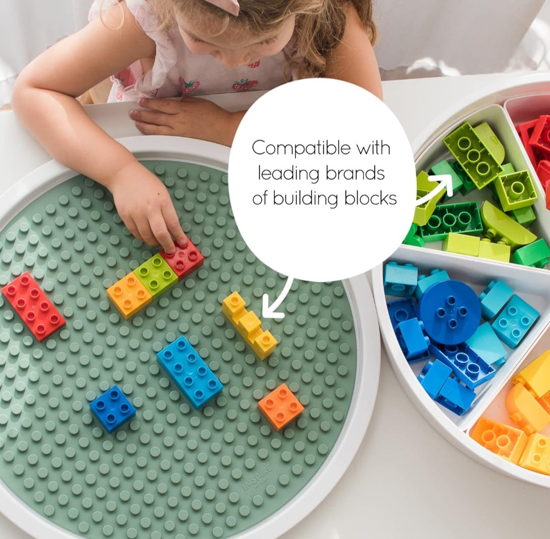 Silicone Building Blocks Baseplate - Compatible with sensory play tray