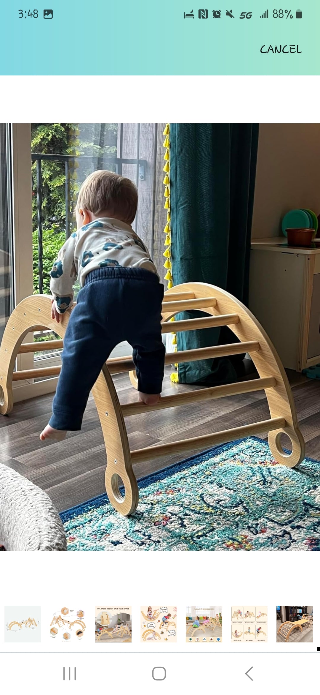 5-in-1 Montessori Pikler Triangle Set – Indoor Wooden Climbing Gym