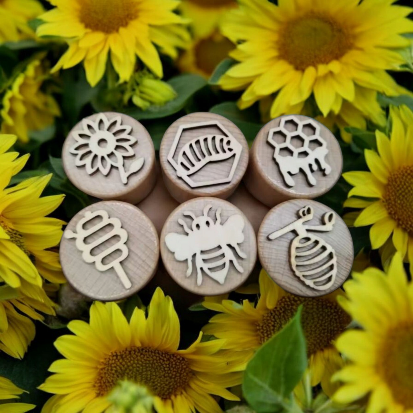 Wooden Dough Theme Stamp Set – (Set of 6)