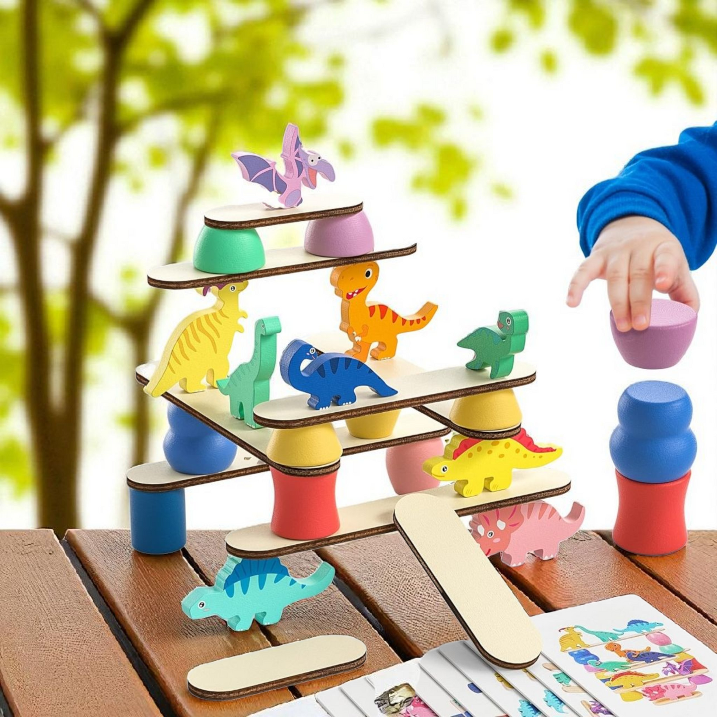 Montessori Dinosaur Stacking & Balancing Toy Set