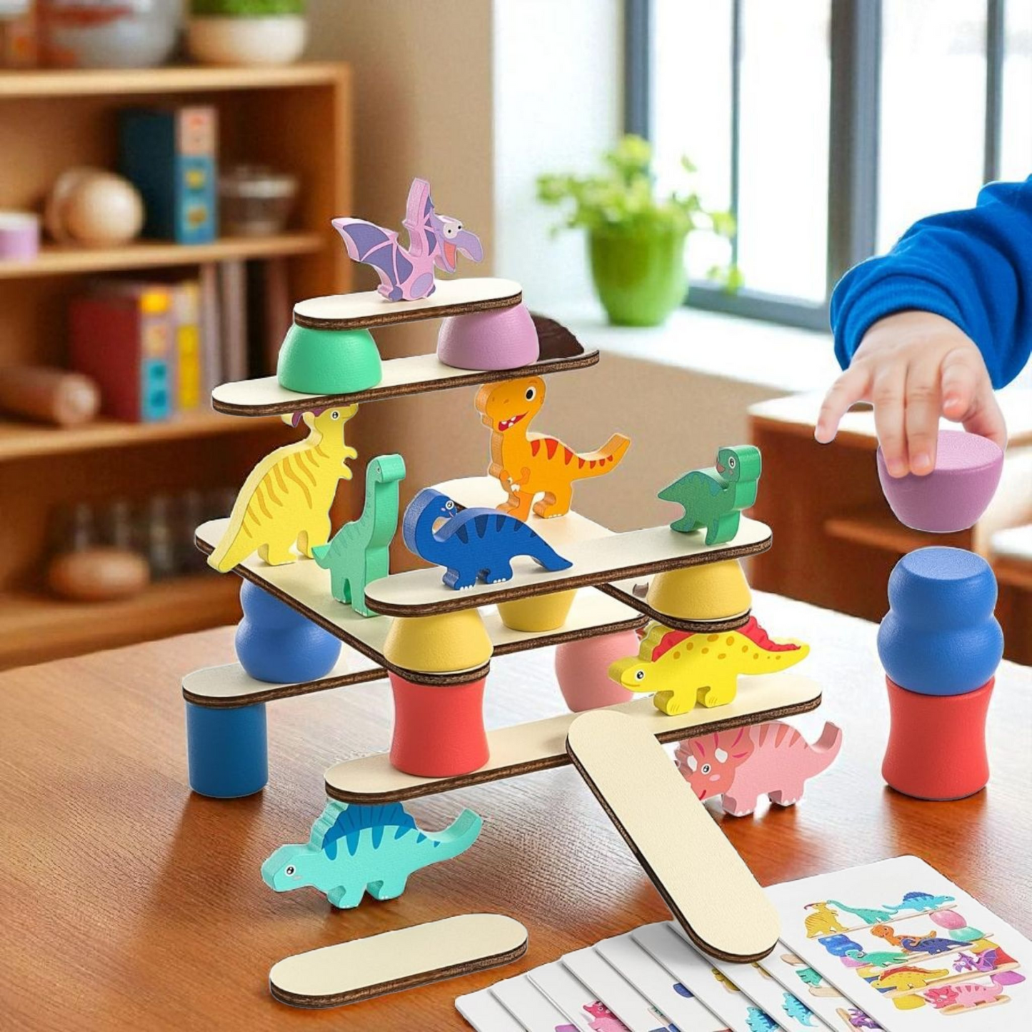 Montessori Dinosaur Stacking & Balancing Toy Set