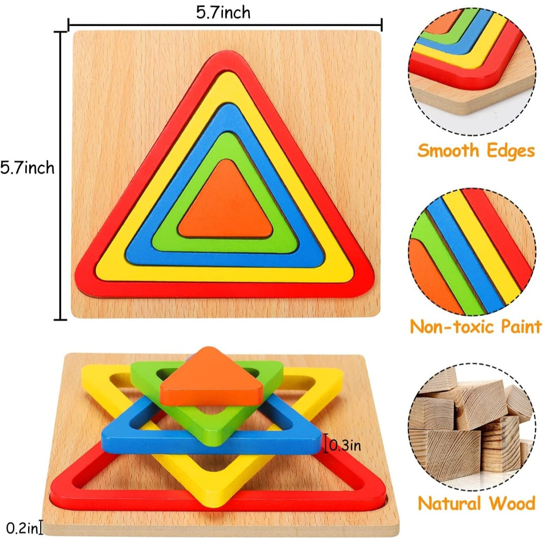 Montessori Wooden Shape Sorting Puzzles