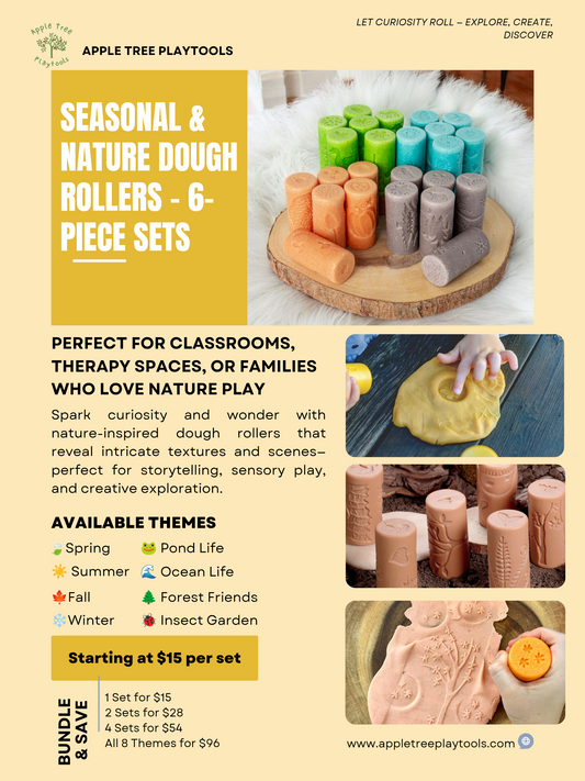 Message Us about Multi Set Bundle Pricing! Seasonal & Nature Dough Rollers – 6-Piece Sets