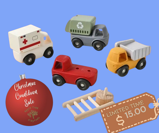 Christmas Countdown Sale Price 🎄Mix & Match Silicone & Wood Vehicle Set