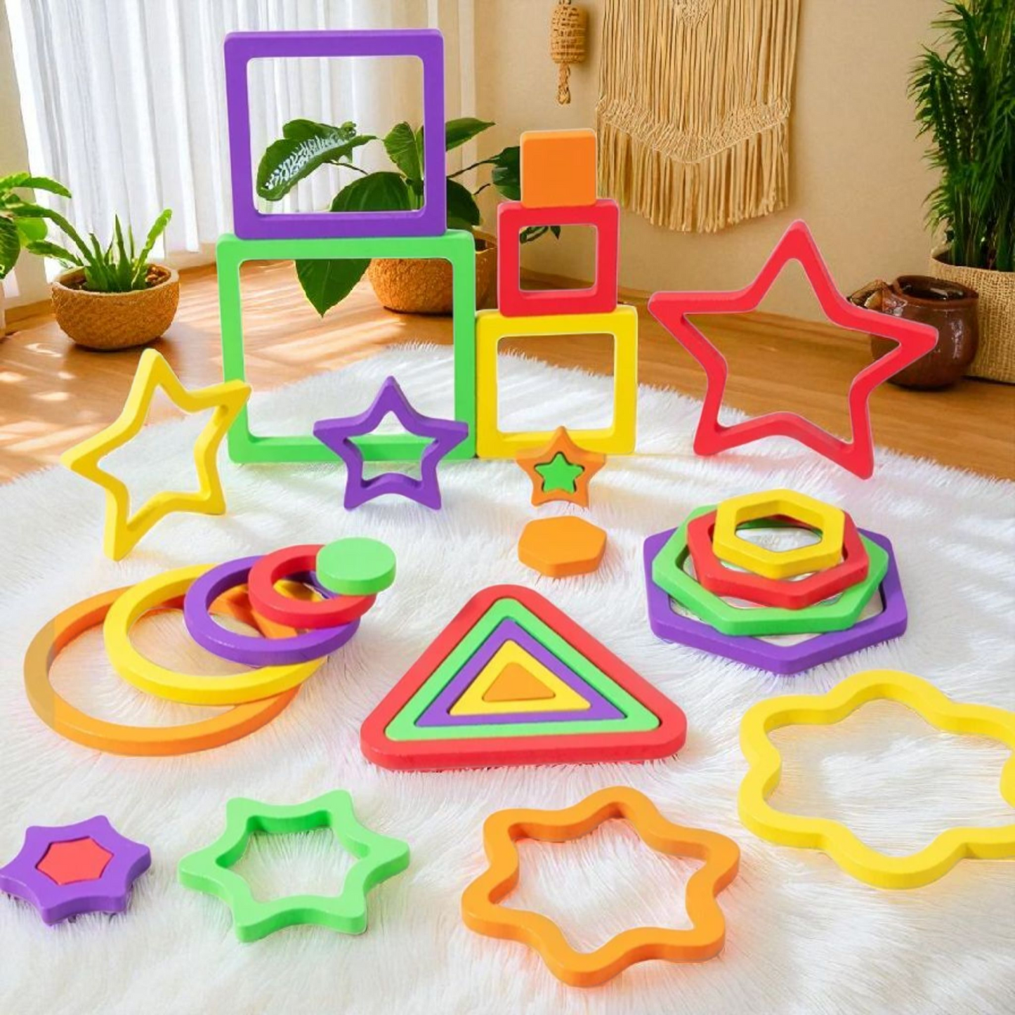 Montessori Wooden Shape Sorting Puzzles