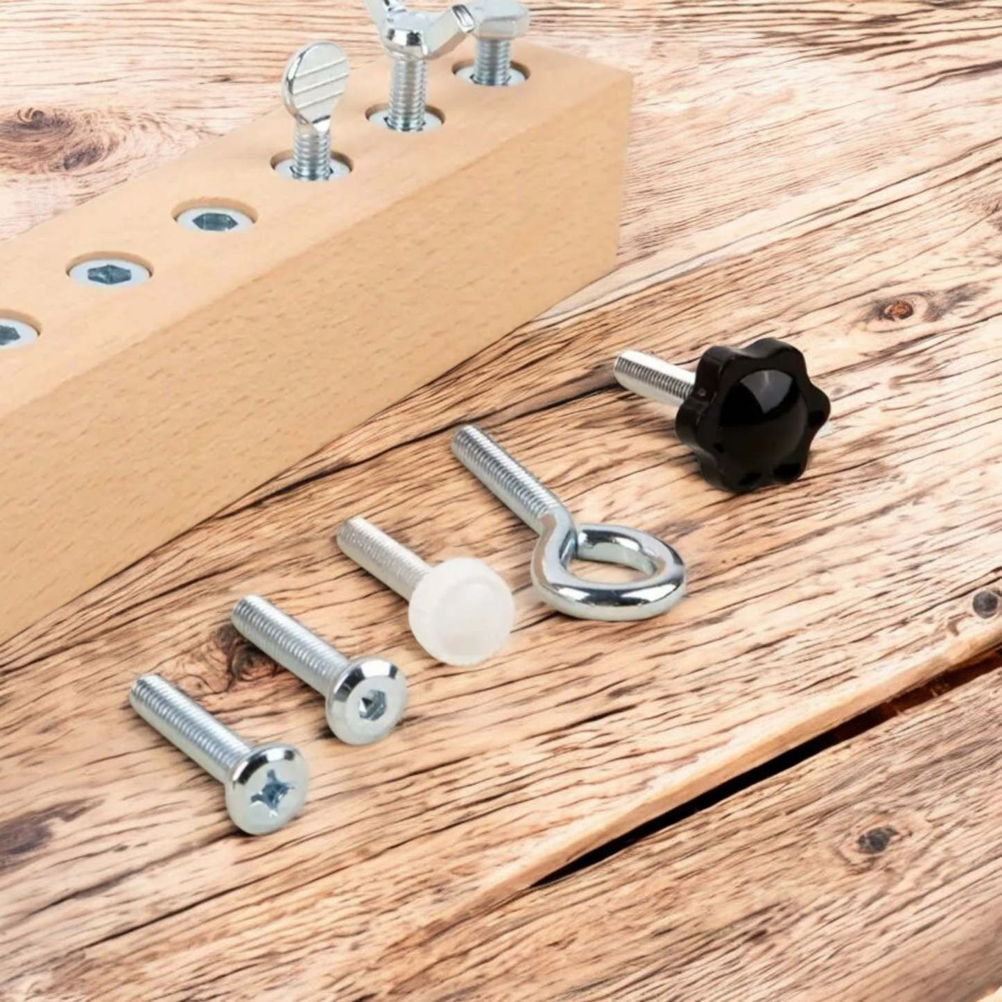 Wooden Screwdriver Board Set β Montessori Busy Board for Kids 3+