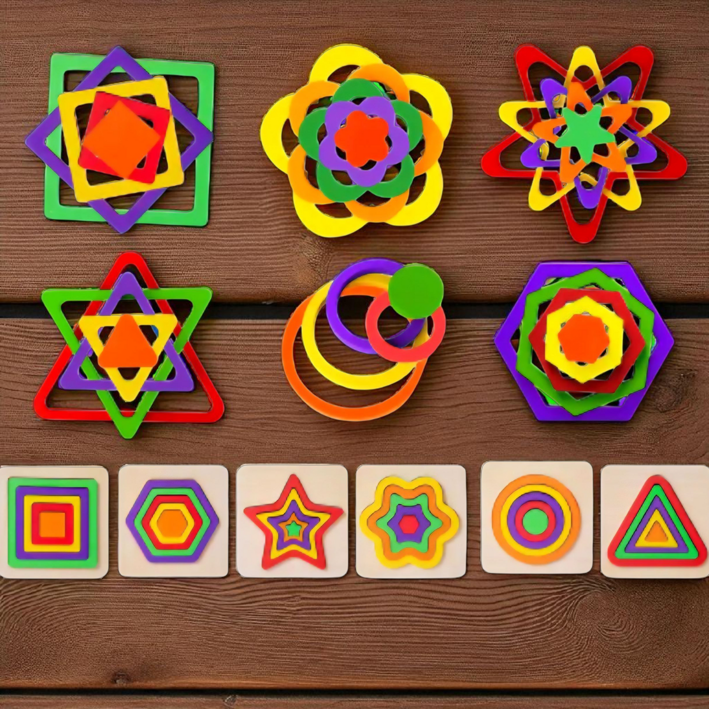 Montessori Wooden Shape Sorting Puzzles
