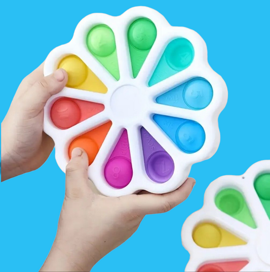 🌈 Pop Fidget Number Sensory Toy – 5.7” Learning Bubble Board 🧠