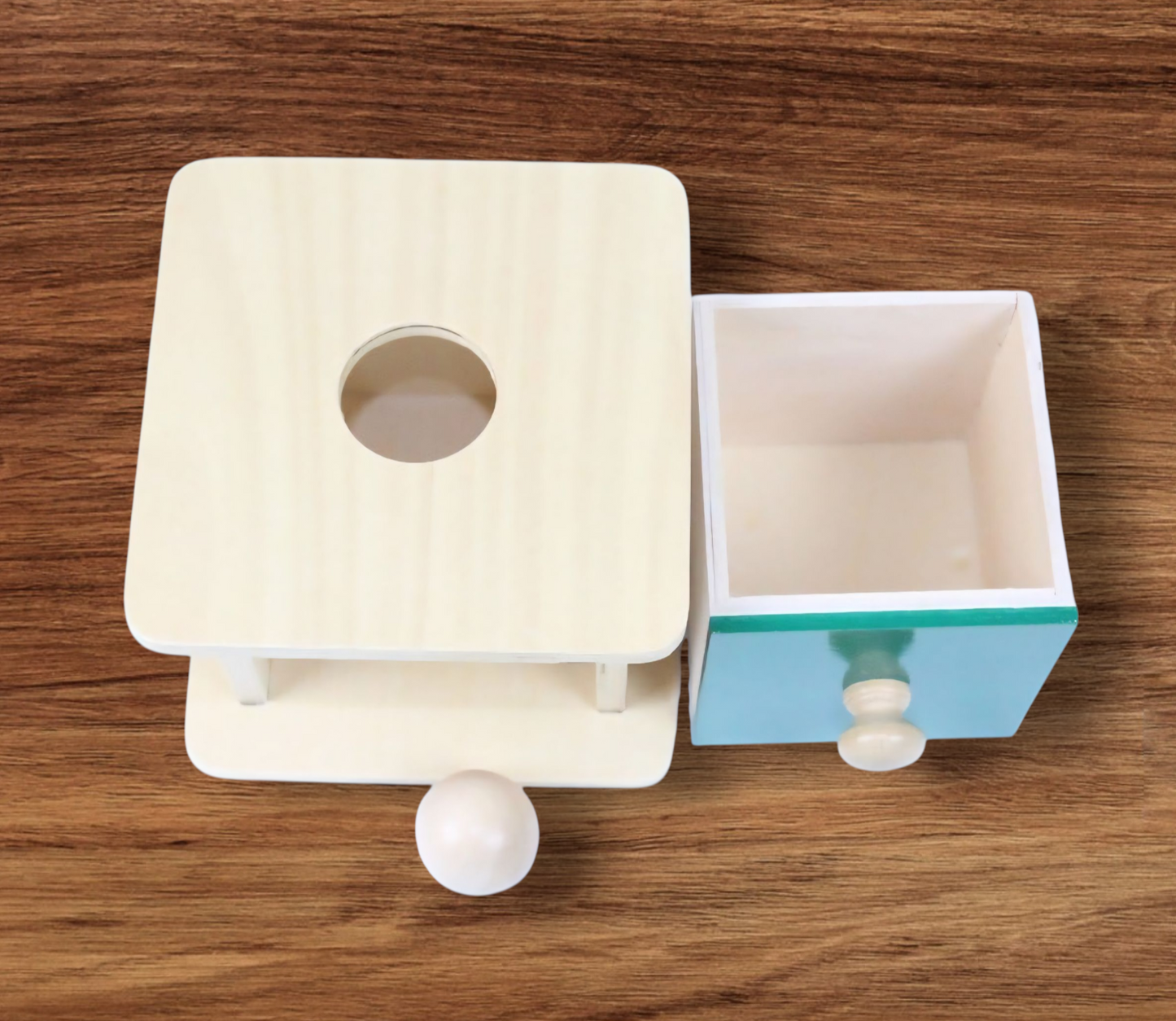 Wooden Object Permanence Box – Montessori Early Learning Toy