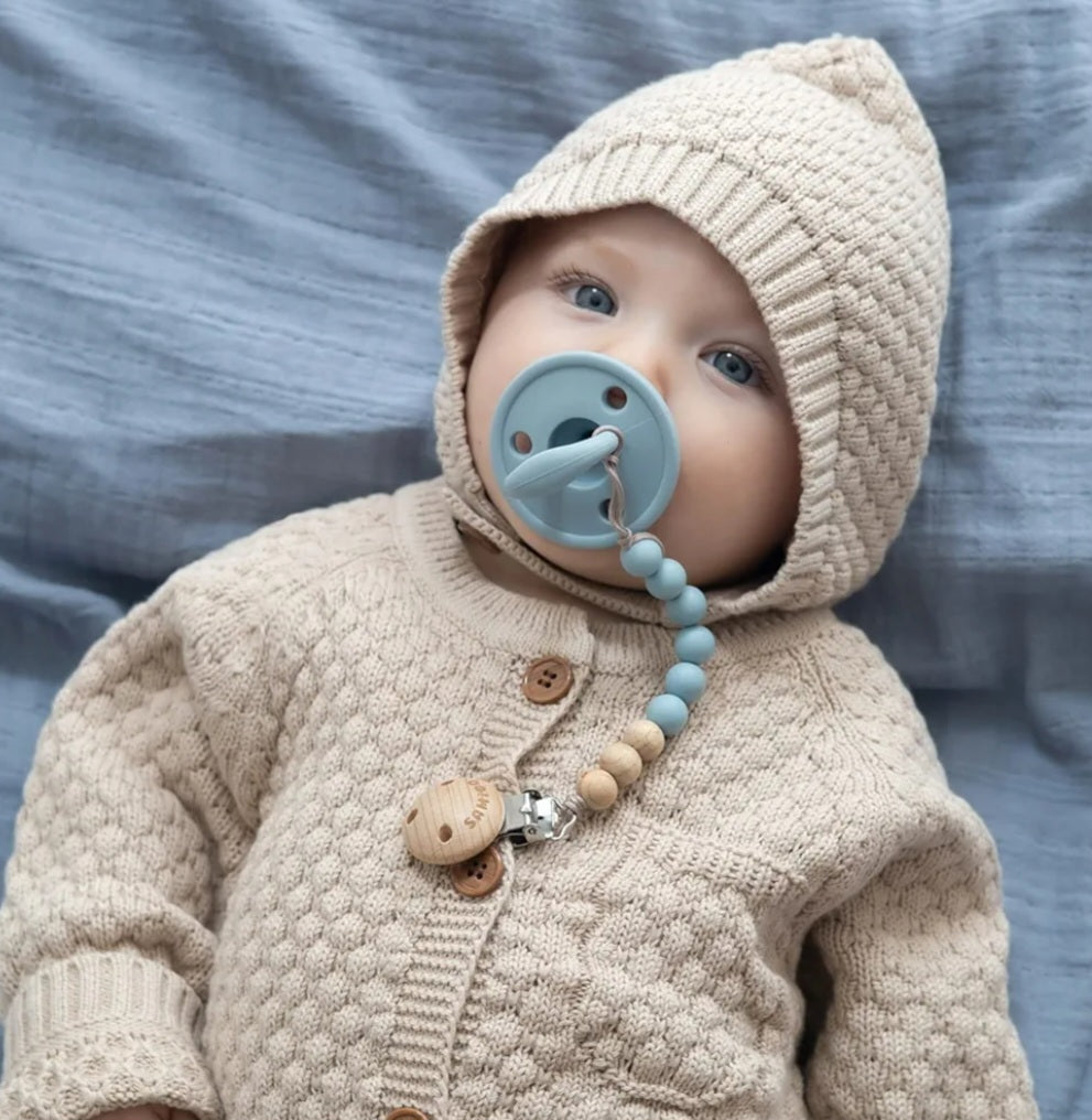 Silicone/Wooden Pacifier Clips