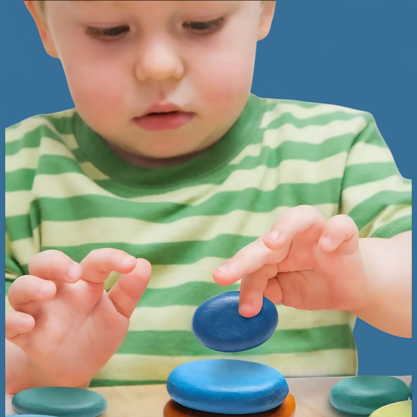 16-Piece Extra-Large Wooden Stacking Rocks