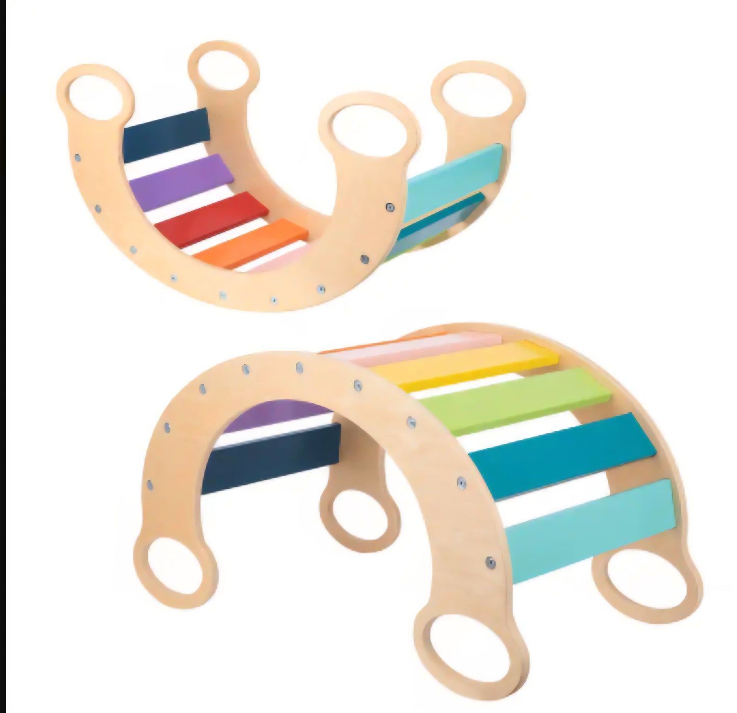 Rainbow Climbing Arch – 4-in-1 Montessori-Inspired Play