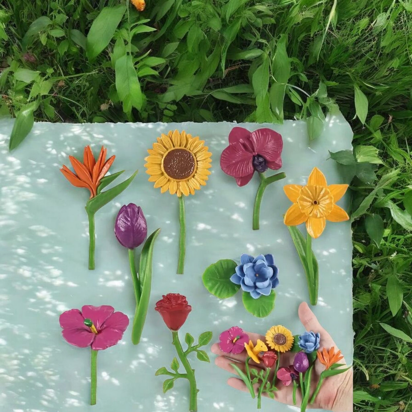 Flower Figurine Set