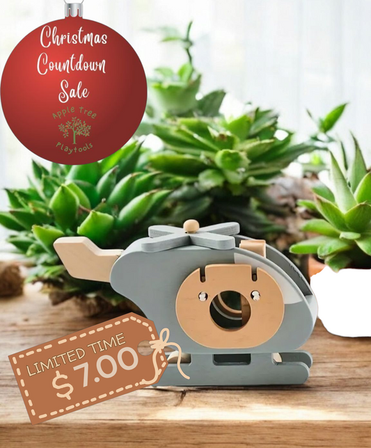 Christmas Countdown Sale Price! Wooden Helicopter Toy