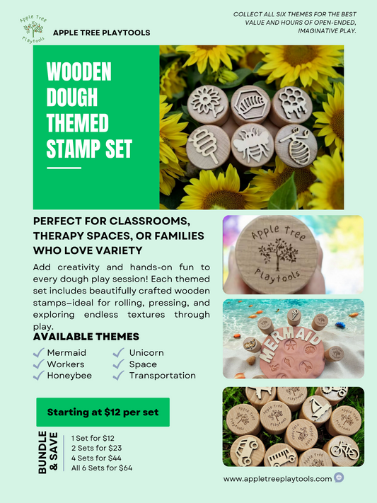 Message Us for Multi Set Bundle Pricing! ✨ Wooden Dough Themed Stamps — Major Sale! ✨