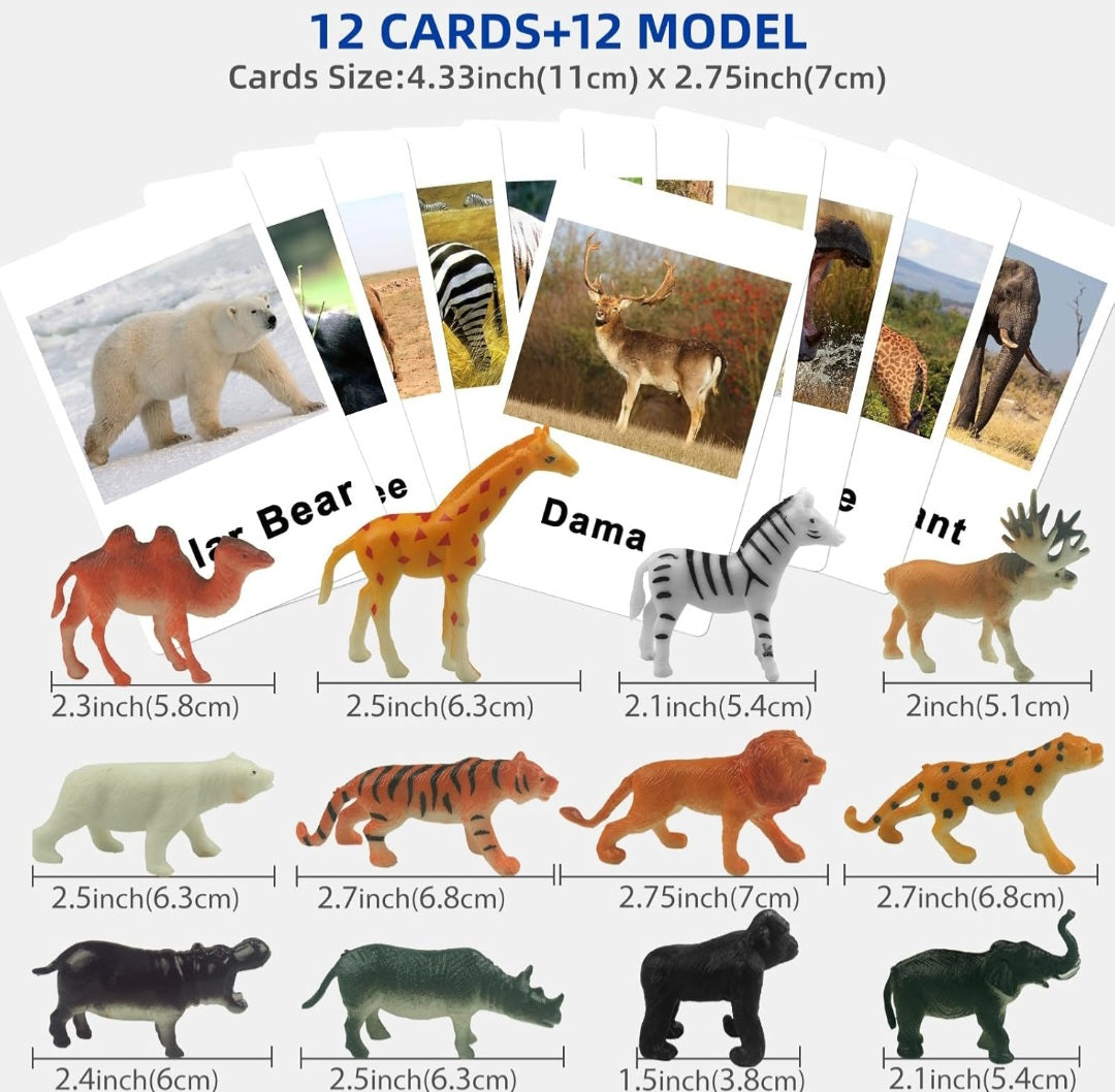 π¦ Montessori Animal Match Set β 
 Animal Figurines with Matching Cards πΏ