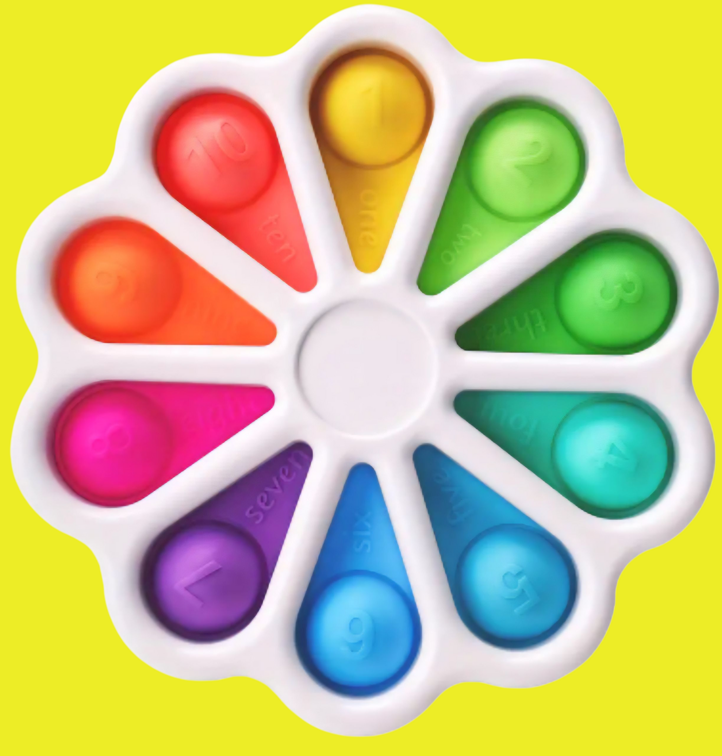 🌈 Pop Fidget Number Sensory Toy – 5.7” Learning Bubble Board 🧠