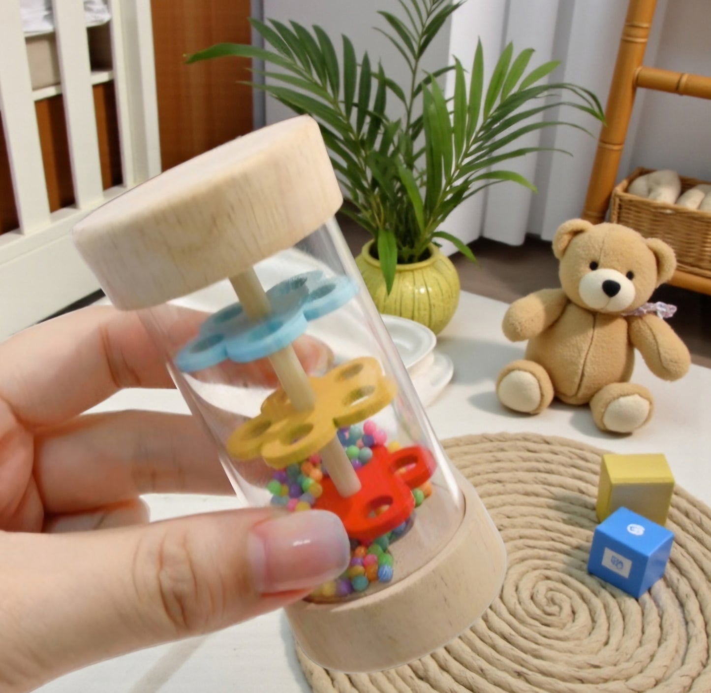 Top Seller! Wooden Rainstick Musical Toy (small or large)