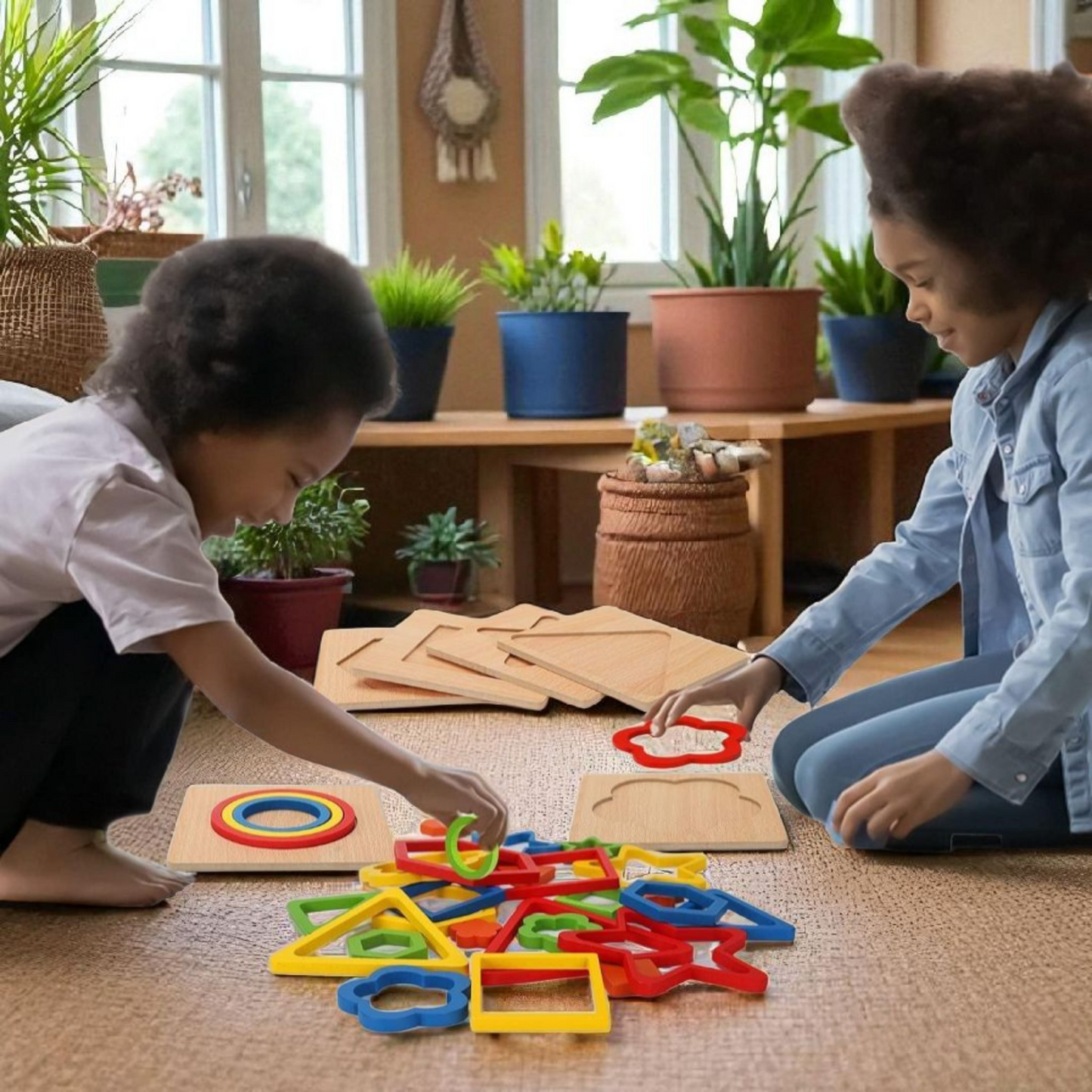 Montessori Wooden Shape Sorting Puzzles