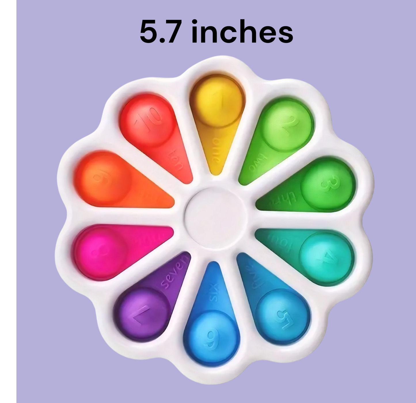 🌈 Pop Fidget Number Sensory Toy – 5.7” Learning Bubble Board 🧠