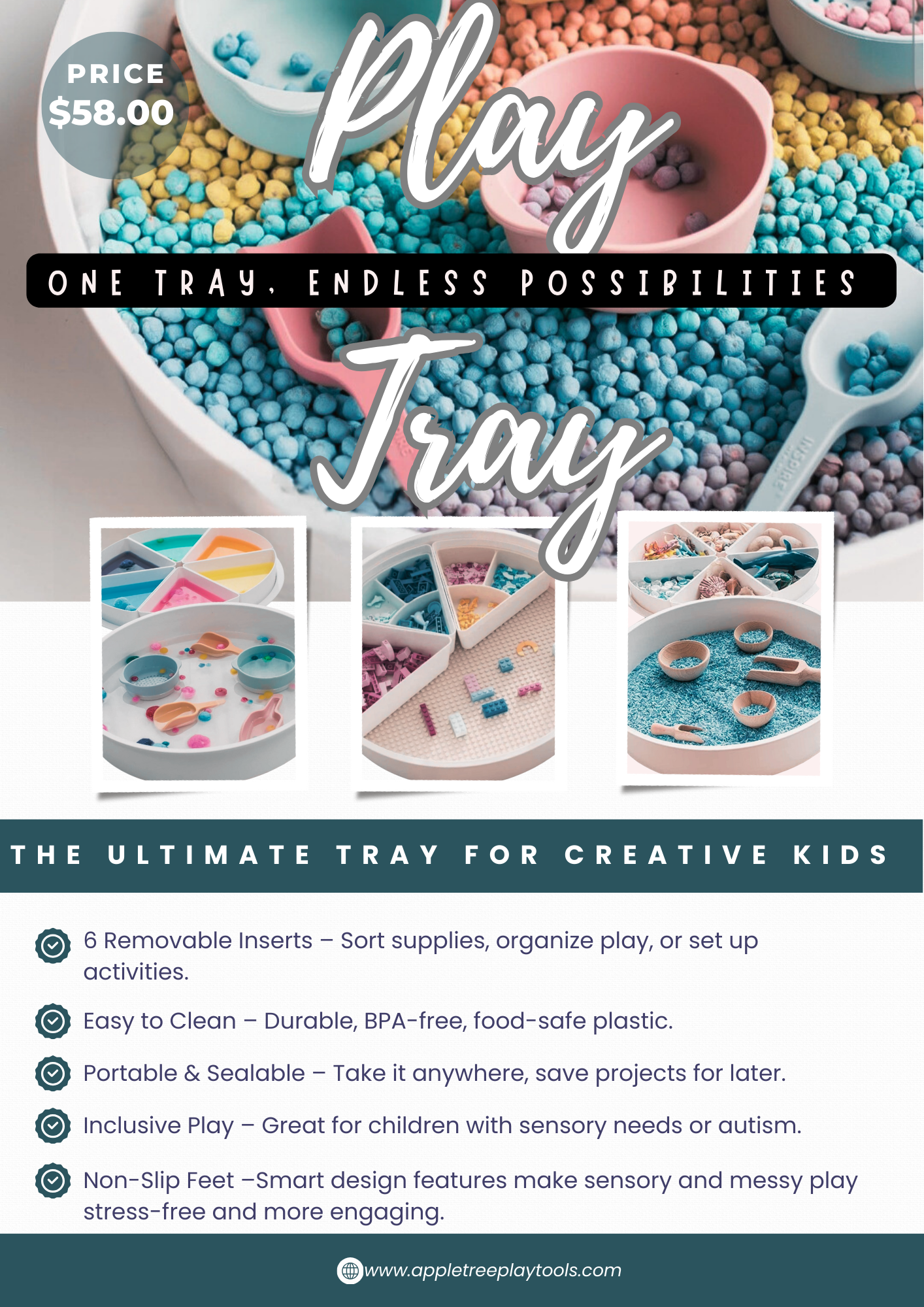 Silicone Sensory Tool Sets (4-Pack Options)