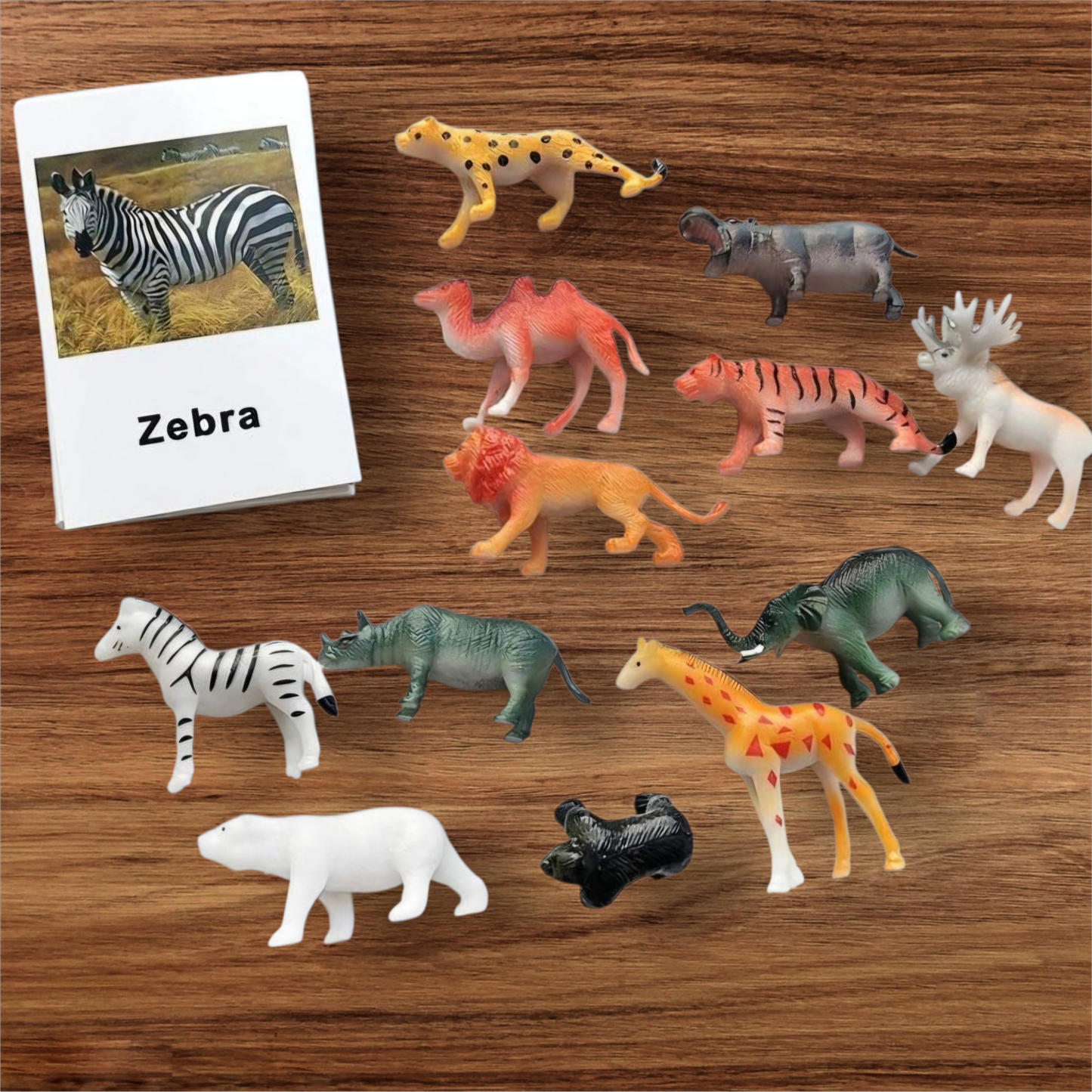 π¦ Montessori Animal Match Set β 
 Animal Figurines with Matching Cards πΏ