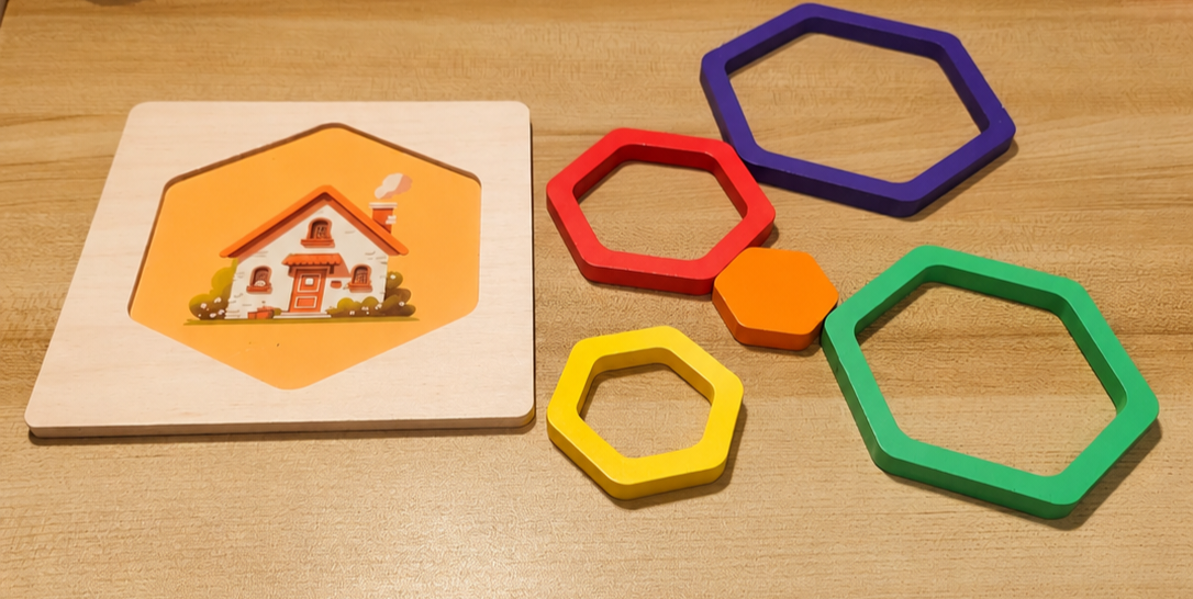 Montessori Wooden Shape Sorting Puzzles