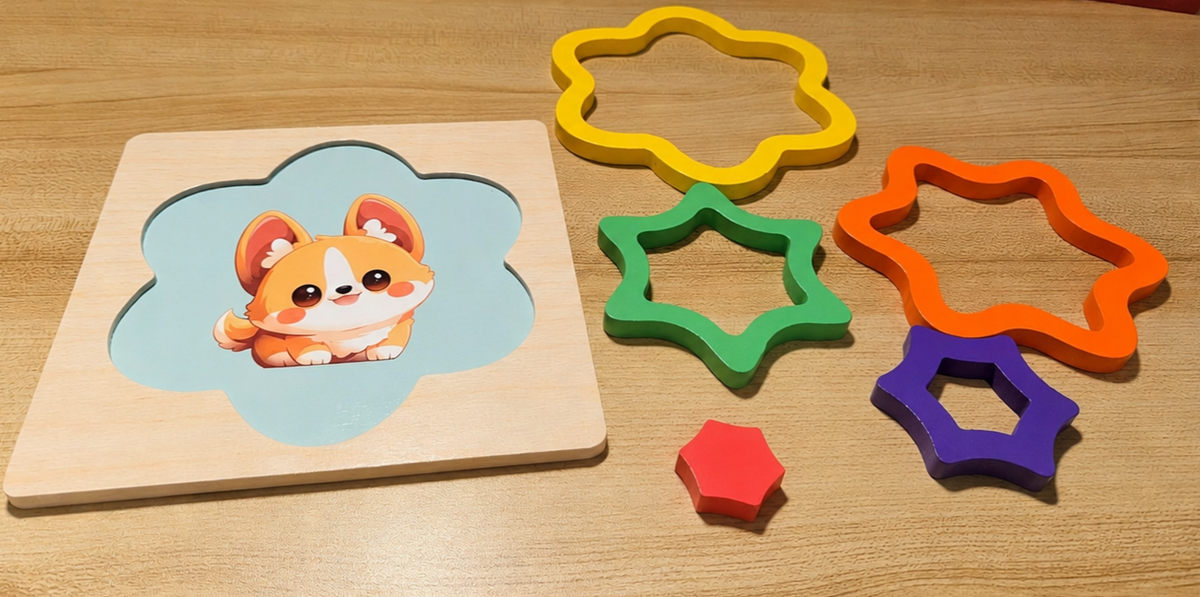 Montessori Wooden Shape Sorting Puzzles