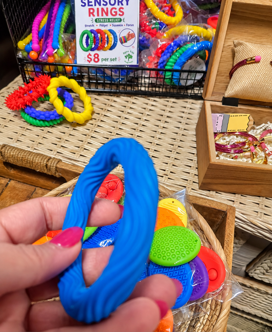 Textured Stretchy Sensory Bracelets – Set of 5