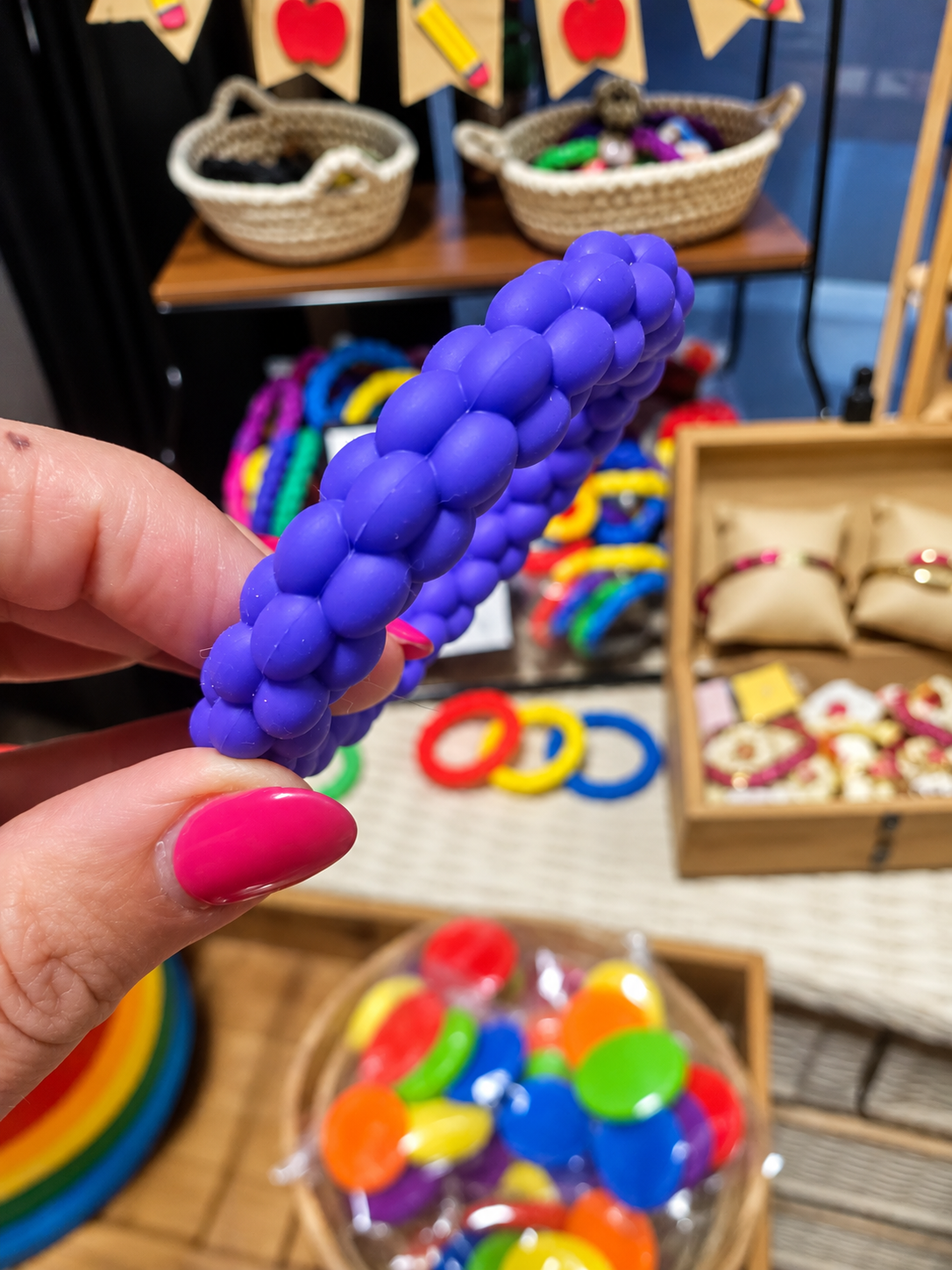 Textured Stretchy Sensory Bracelets – Set of 5