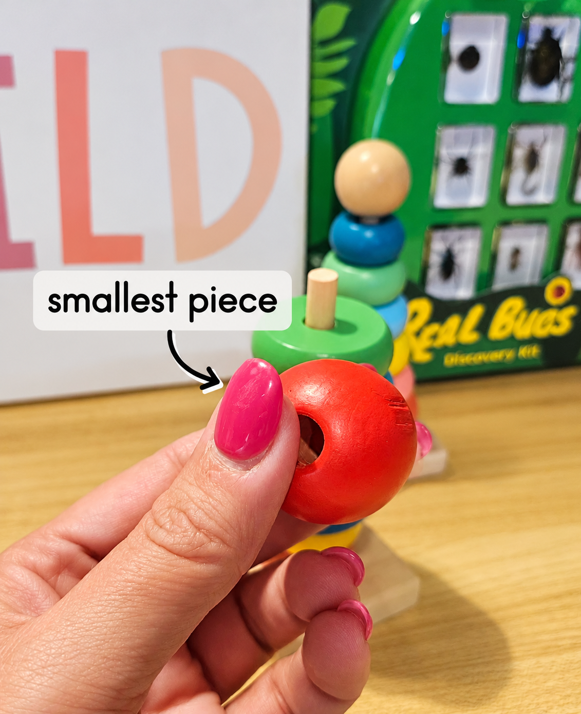 Primary or Pastel Wooden Rainbow Stacker – Classic Educational Toy for Ages 2+