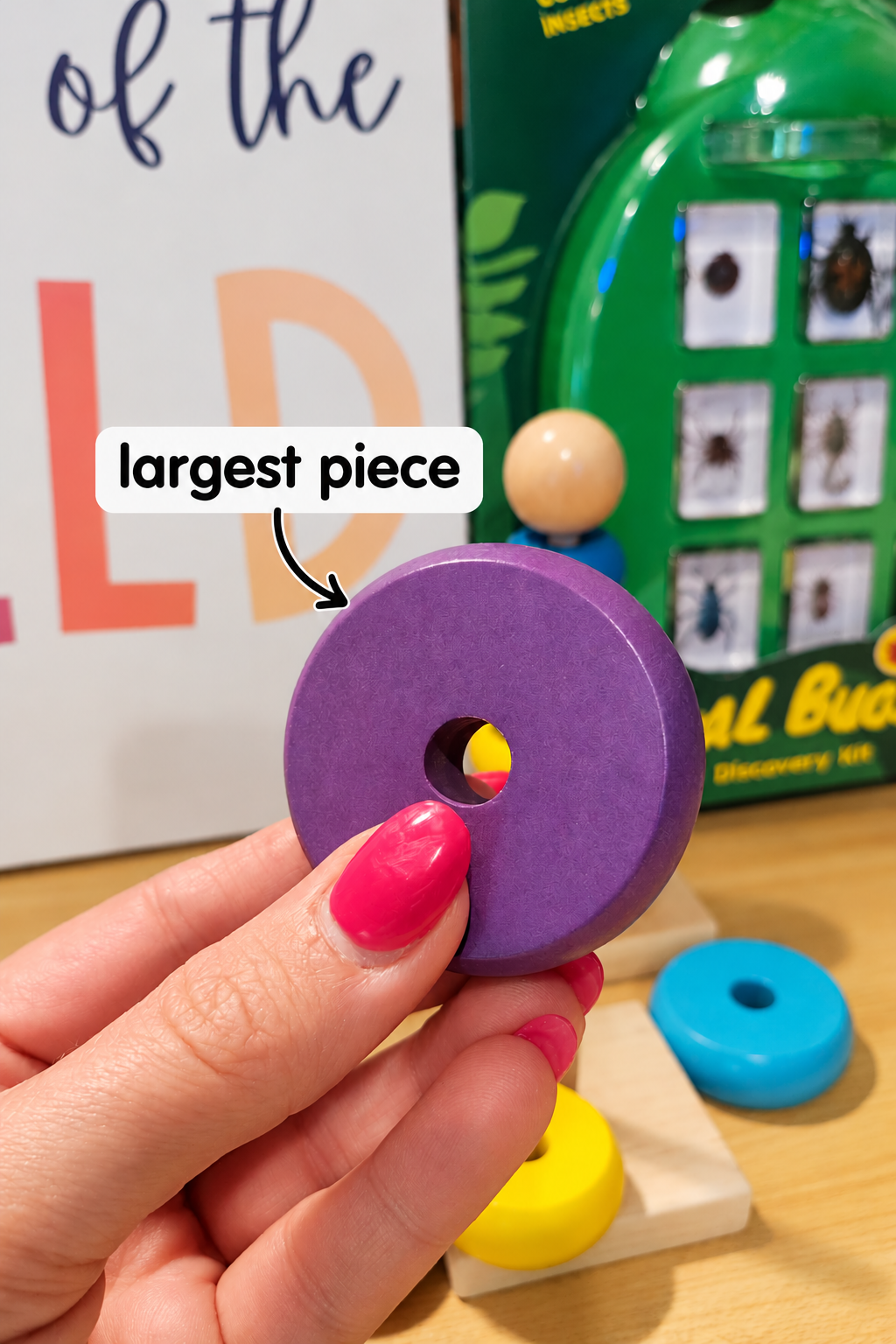 Primary or Pastel Wooden Rainbow Stacker – Classic Educational Toy for Ages 2+